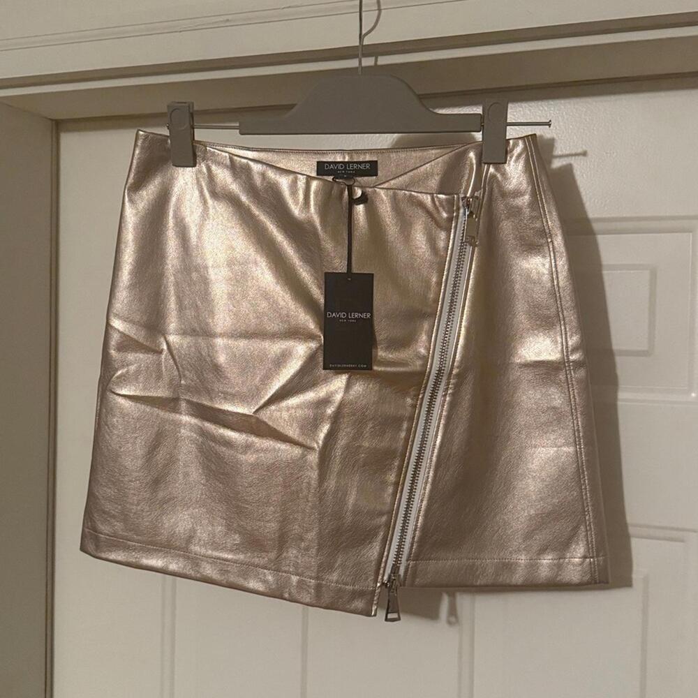 David lerner gold skirt